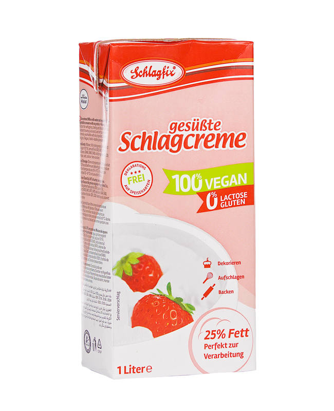 Schlagfix vegan habkrém 25% - édesített 1000 ml