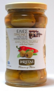 Bretas zöld olajbogyó paprikával töltve 314 ml