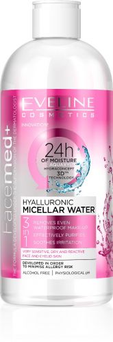 Eveline facemed+hyaluronos micellás arclemosó 400 ml