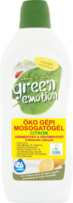Green Emotion öko gépi mosogatógél citromos 650 ml