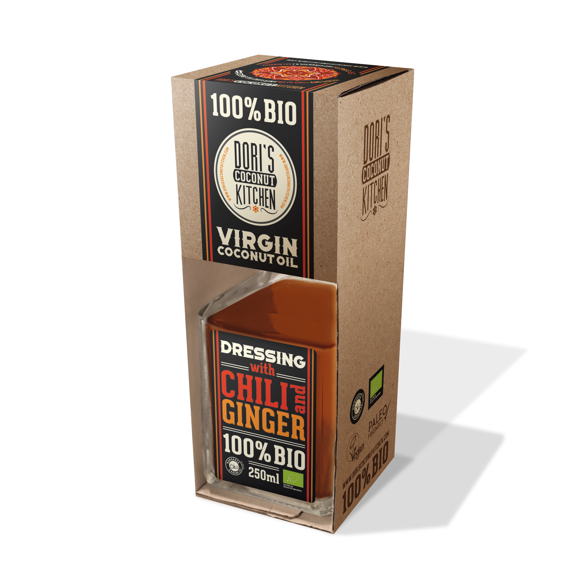 Doris coconut kitchen - chilis gyömbéres bio kókuszolaj salá 250 ml