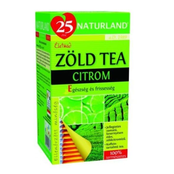 Naturland zöld tea citrom ízű 20x1.5g 30 g