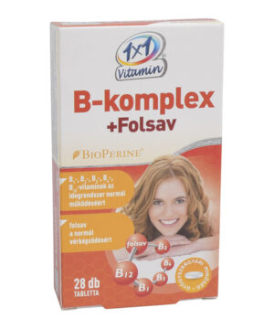 1x1 vitamin b-komplex+folsav étrend-kiegészíto ftbl bioperin 28 db