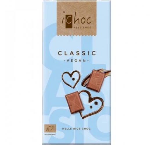 Ichoc bio classic tejcsokoládé rizsitallal 80 g