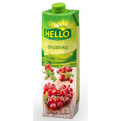 Hello vörösáfonya rostos gyümölcsital 1000 ml