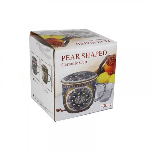 Teásbögre tetővel fém szűrővel pear shaped 1 db