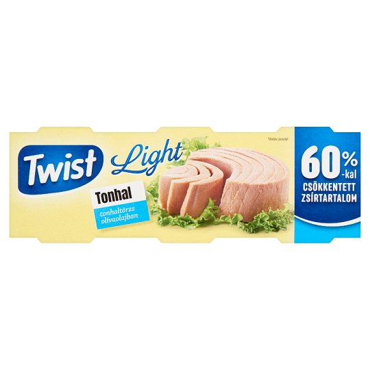 Twist tonhaltörzs light növényi olajban 3x60g 180 g