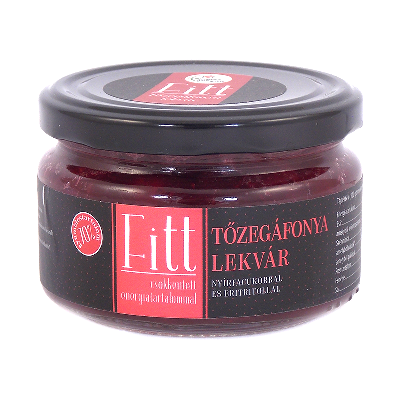 Fitt tőzegáfonya lekvár nyírfacukorral és eritritollal 210 g
