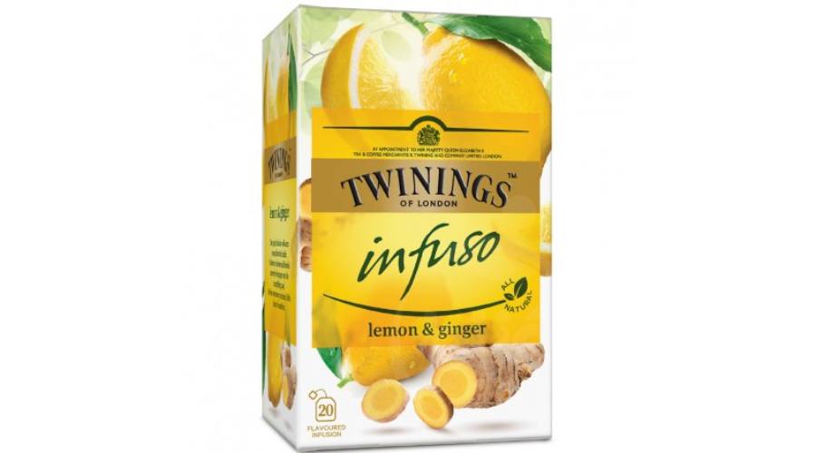 Twinings citrom és gyömbér herbatea 40 g