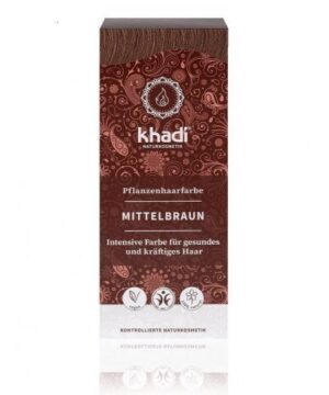 Khadi bio hajfesték por középbarna 100 g