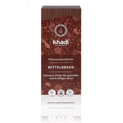 Khadi bio hajfesték por középbarna 100 g