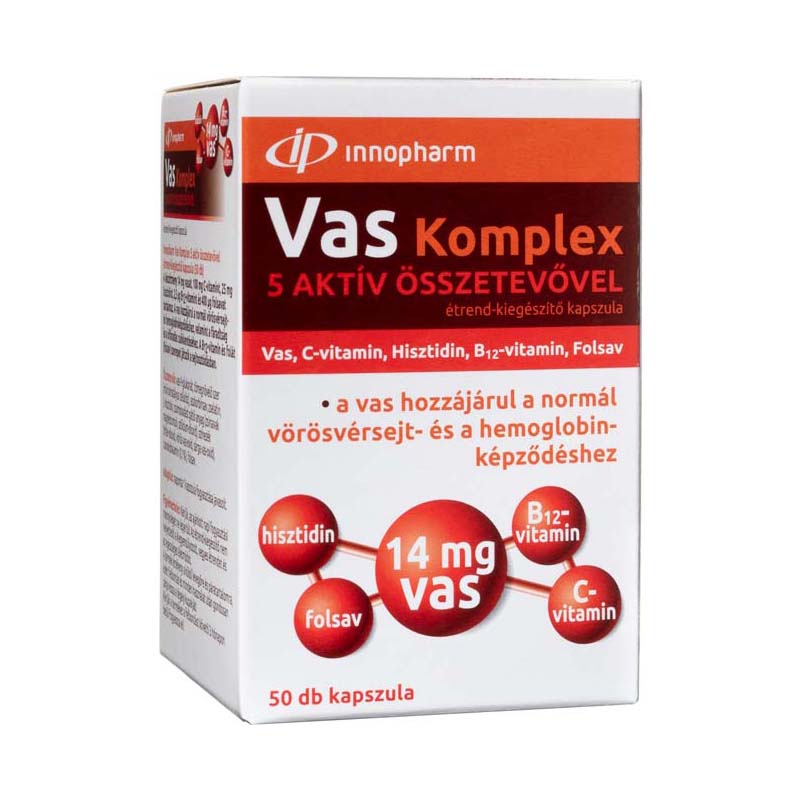 Innopharm vas komplex kapszula 5 aktív összetevővel 50 db