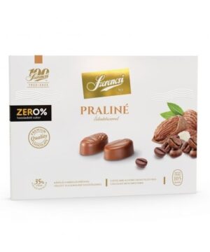 Szerencsi zero praliné mandula és kávékrémmel töltött maltitos tejcsokoládé 105 g