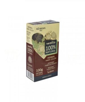 Venita 100% natural gyógynövényes hajfesték 4.0 barna 100 g