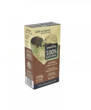 Venita 100% natural gyógynövényes hajfesték 4.34 mogyoró barna 100 g