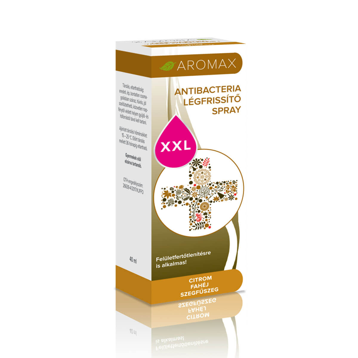 Aromax antibacteria citrom-fahéj-szegfuszeg spray XXL 40 ml