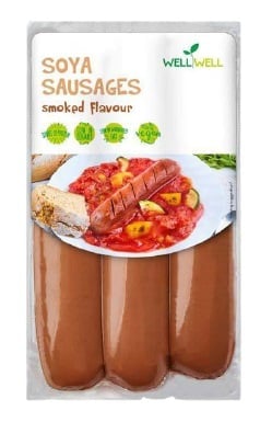 Well-Well vegán füstölt kolbi (currywurst) 345 g