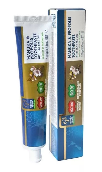 Manuka health fogkrém propolisszal és manuka mgo 400+ fogkrém propolisszal és teafaolaj kivonattal kék 100 g