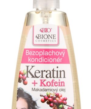 Bione cosmetics keratin+koffein+makadámiamagolaj öblítés nélküli kondícionáló spray 260 ml