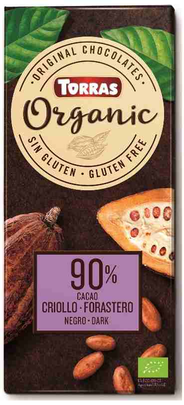 Torras bio 90%-os étcsokoládé 100 g
