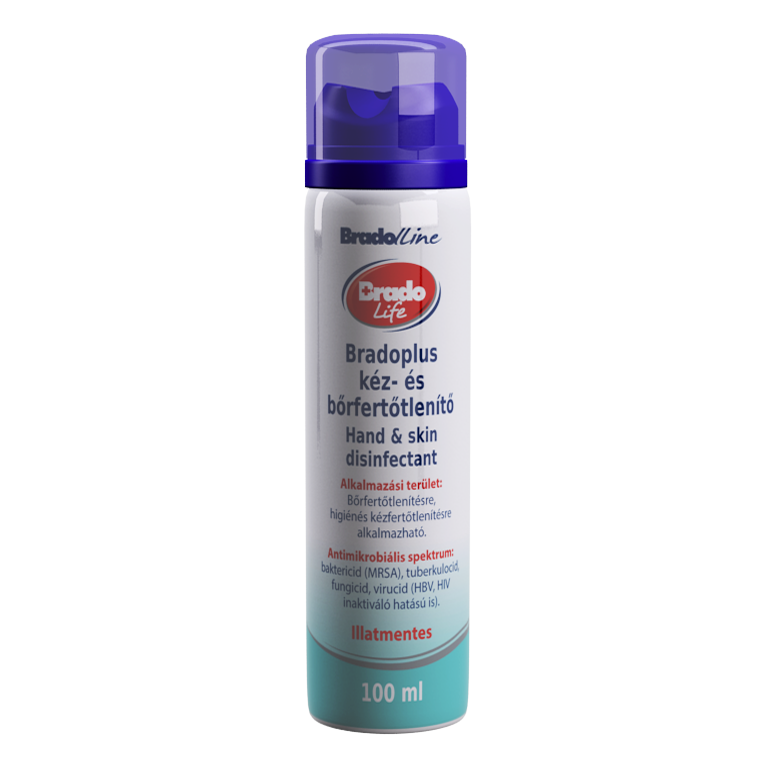 Bradoplus kéz- és börfertotlenítőszer aerosol 100 ml