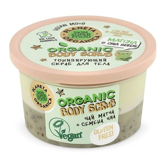 Planeta organica skin super good testradír matchával és chia maggal 250 ml