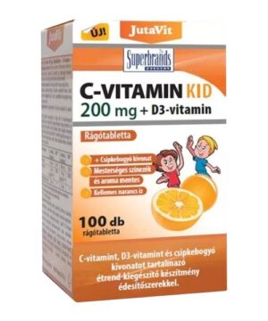 Jutavit C-vitamin kid 200mg + D3 vitamin