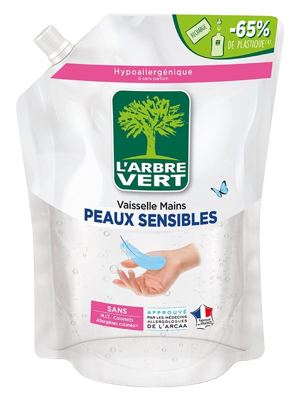 Larbre Vert mosogatószer érzékeny bőrre utántöltő 1000 ml