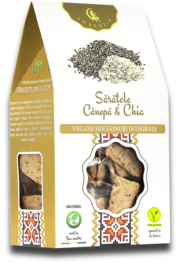 Ambrozia vegán keksz kender- és chia magos 125 g