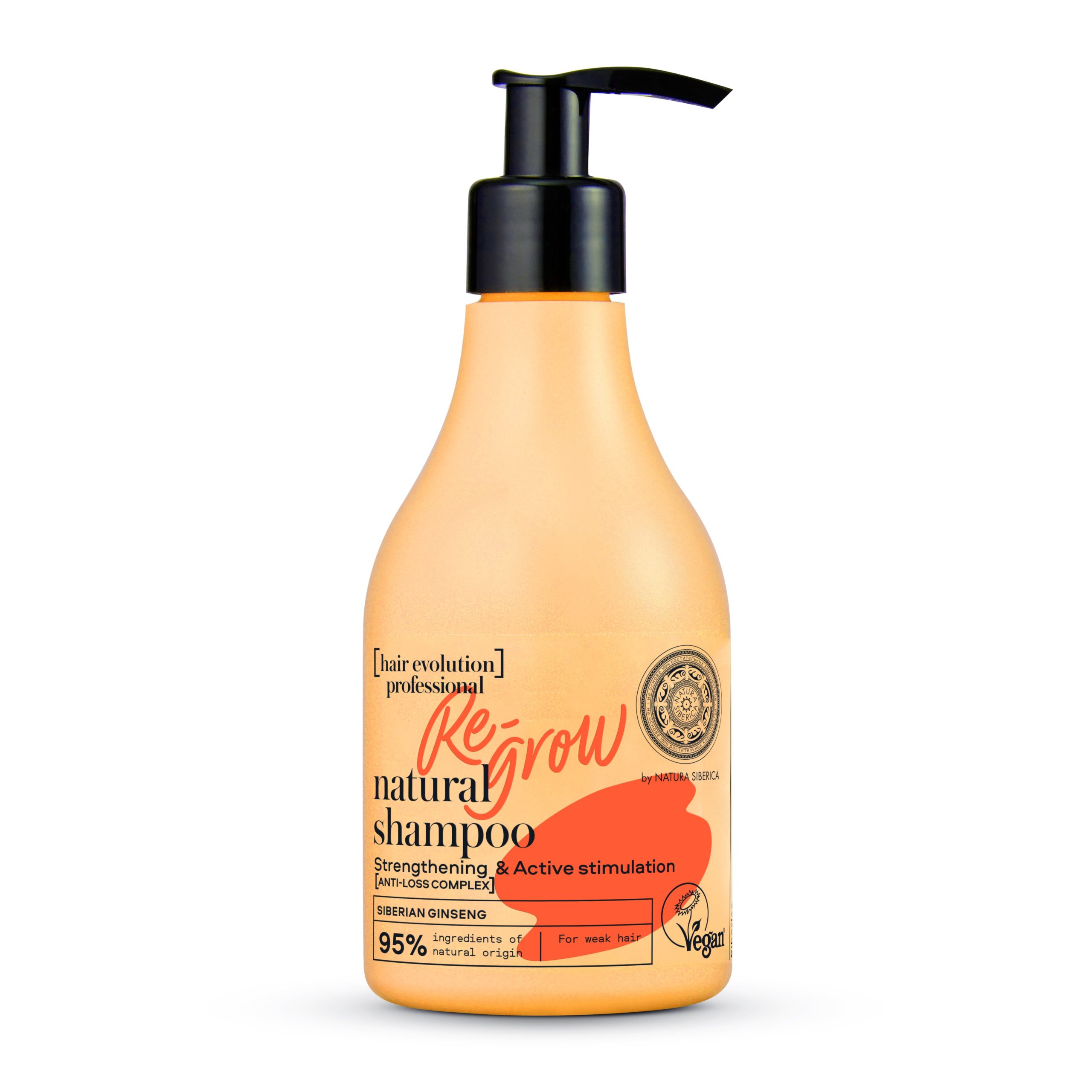 Natura siberica hair evolution proffesional re-grow természetes sampon 245 ml