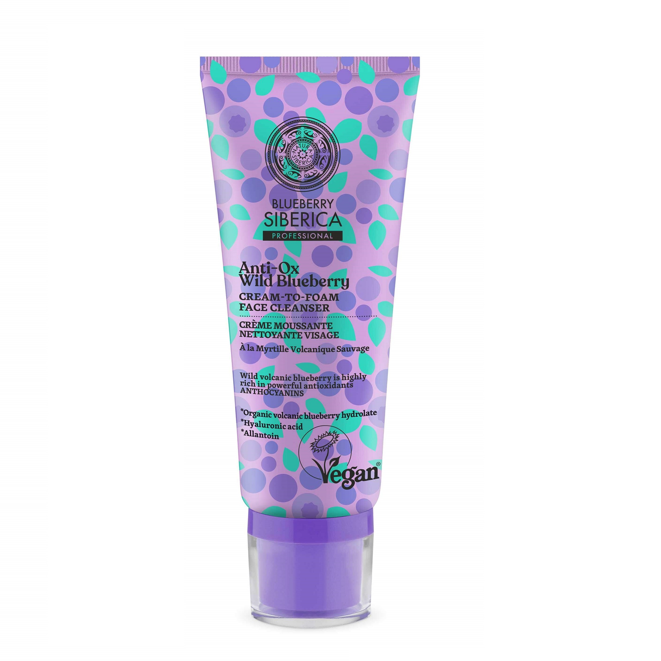 Natura siberica blueberry siberica anti-ox vadáfonya arctisztító krémhab 100 ml