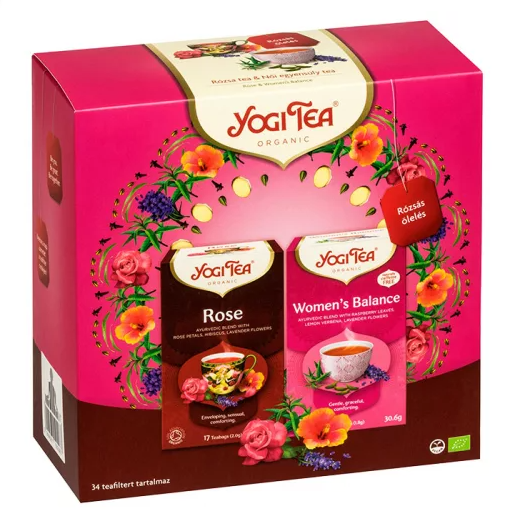 Yogi bio tea rózsás ölelés szett 34 filter 65 g