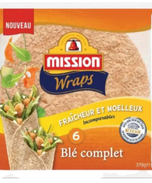 Mission teljeskiőrlésű wrap 370 g