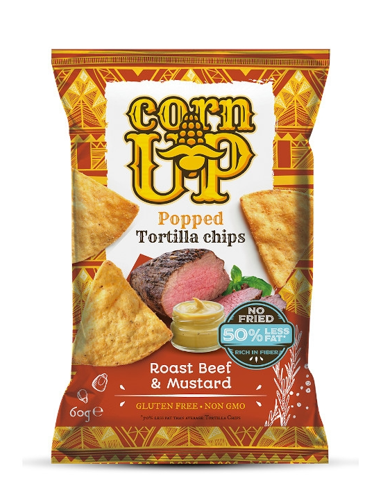 Corn Up tortilla chips marhahús és mustár ízű 60 g