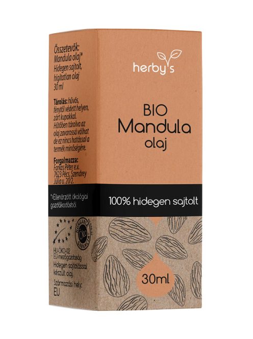 Herbys bio mandula magolaj hidegen sajtolt 30 ml