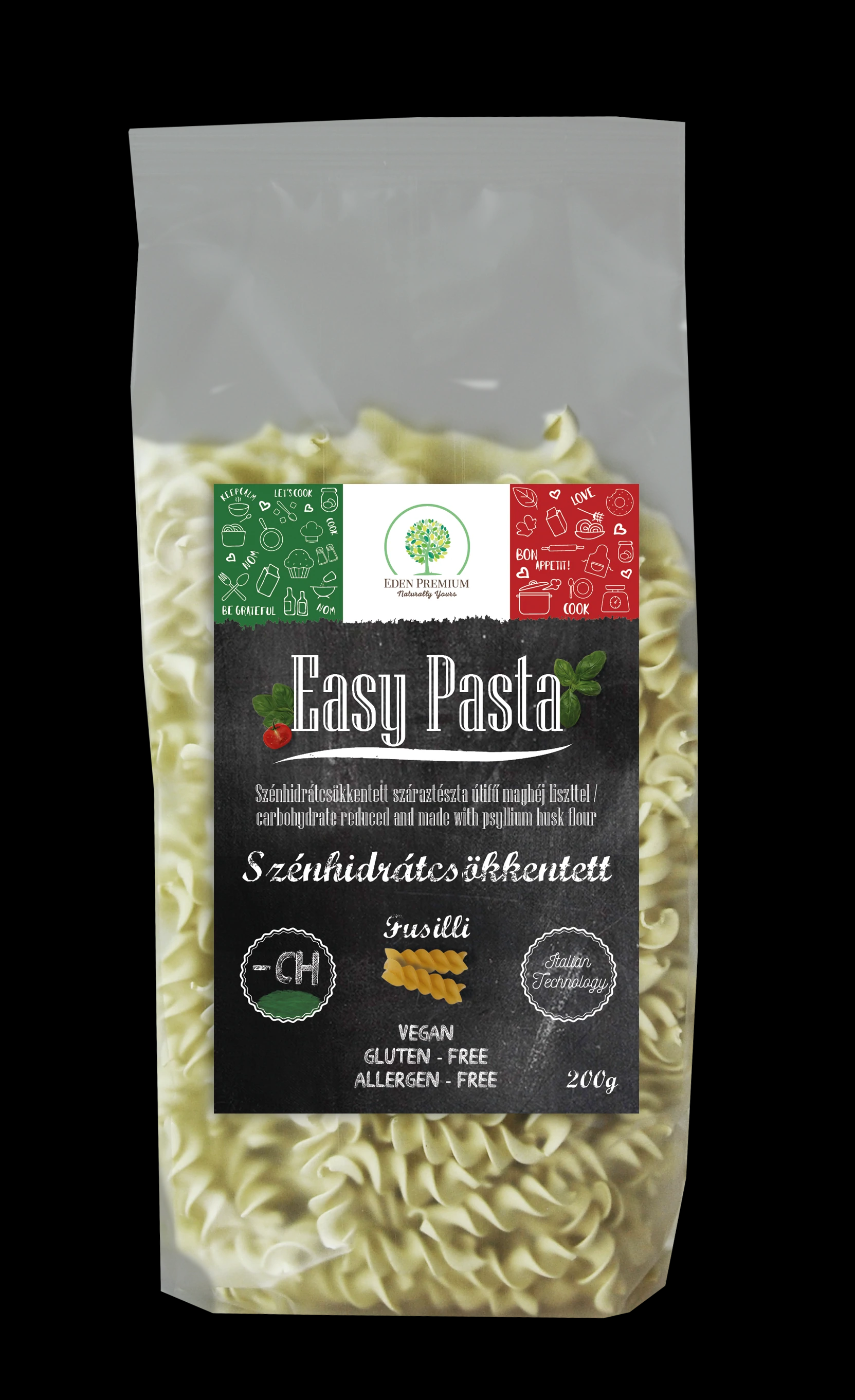 Eden premium easy pasta szénhidrátcsökkentett tészta orsó 200 g