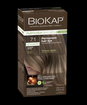 Biokap nutricolor rapid tartós hajfesték nr 7.1 swedish blond 135 ml
