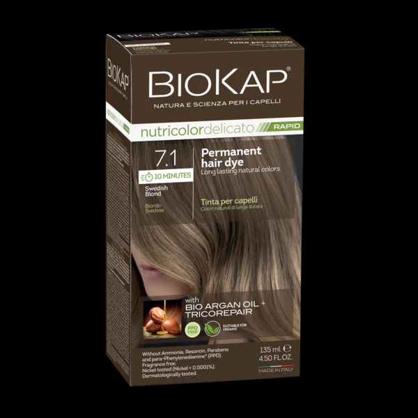 Biokap nutricolor rapid tartós hajfesték nr 7.1 swedish blond 135 ml