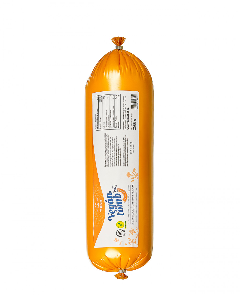 Veganchef vegán tömb cheddar ízű 2500 g