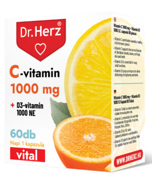 Dr.herz c-vitamin 1000 mg+d3-vitamin 1000 ne kapszula 60 db