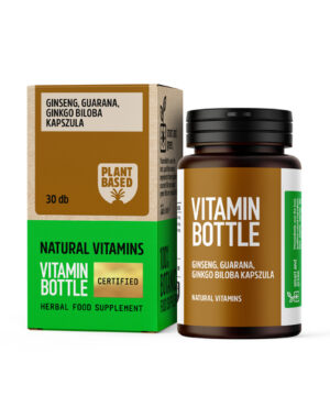 Vitamin Bottle ginseng-guarana-ginkgo kapszula 30 db