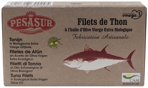 Tonhal filé bio extraszűz oliva olajban dobozban 120 g