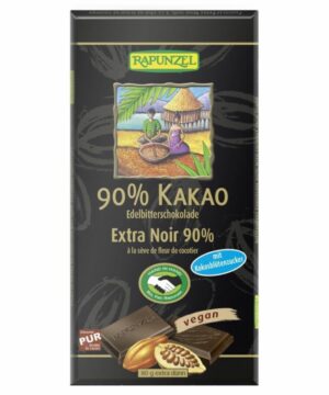 Rapunzel bio keserűcsokoládé 90%-os kókuszvirágcukorral 80 g