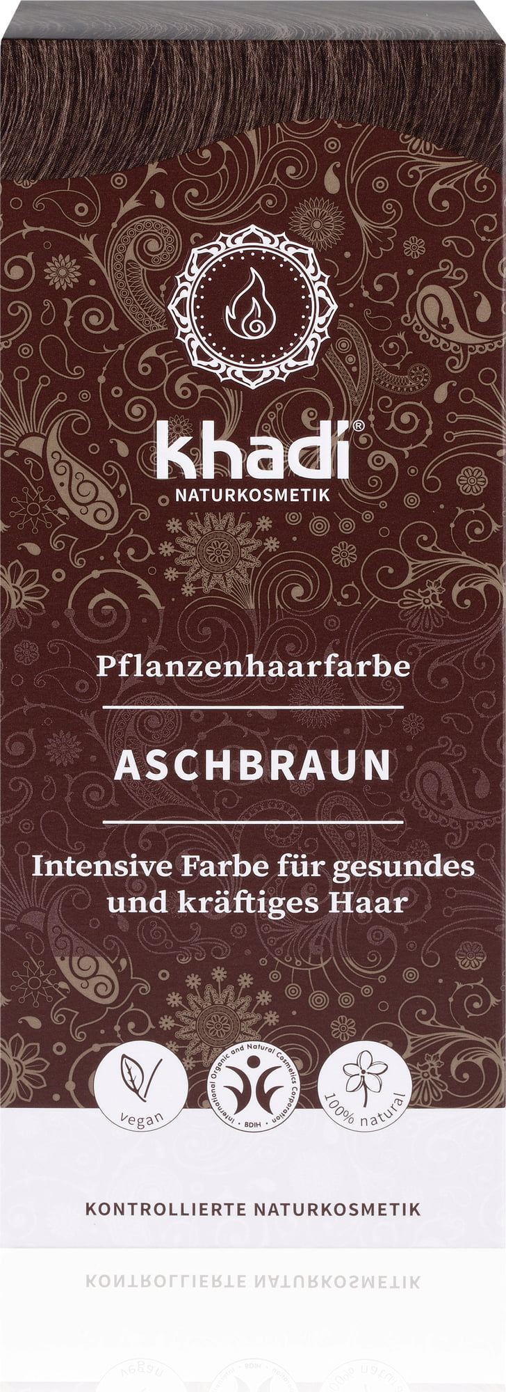 Khadi bio hajfesték por hamvasbarna 100 g