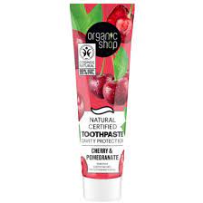 Organic Shop bio minősített szuvasodás elleni fogkrém cseresznyével és gránátalmával 100 g