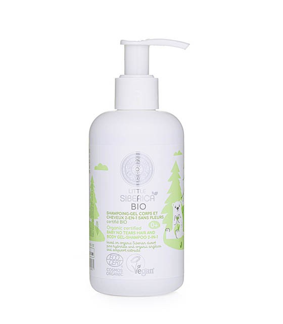 Little Siberica bio baba 2 az 1-ben könnymentes sampon és fürdető 250 ml