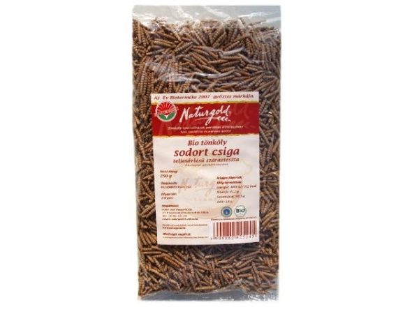 Naturgold bio tönköly tészta teljes őrlésű csiga 250 g