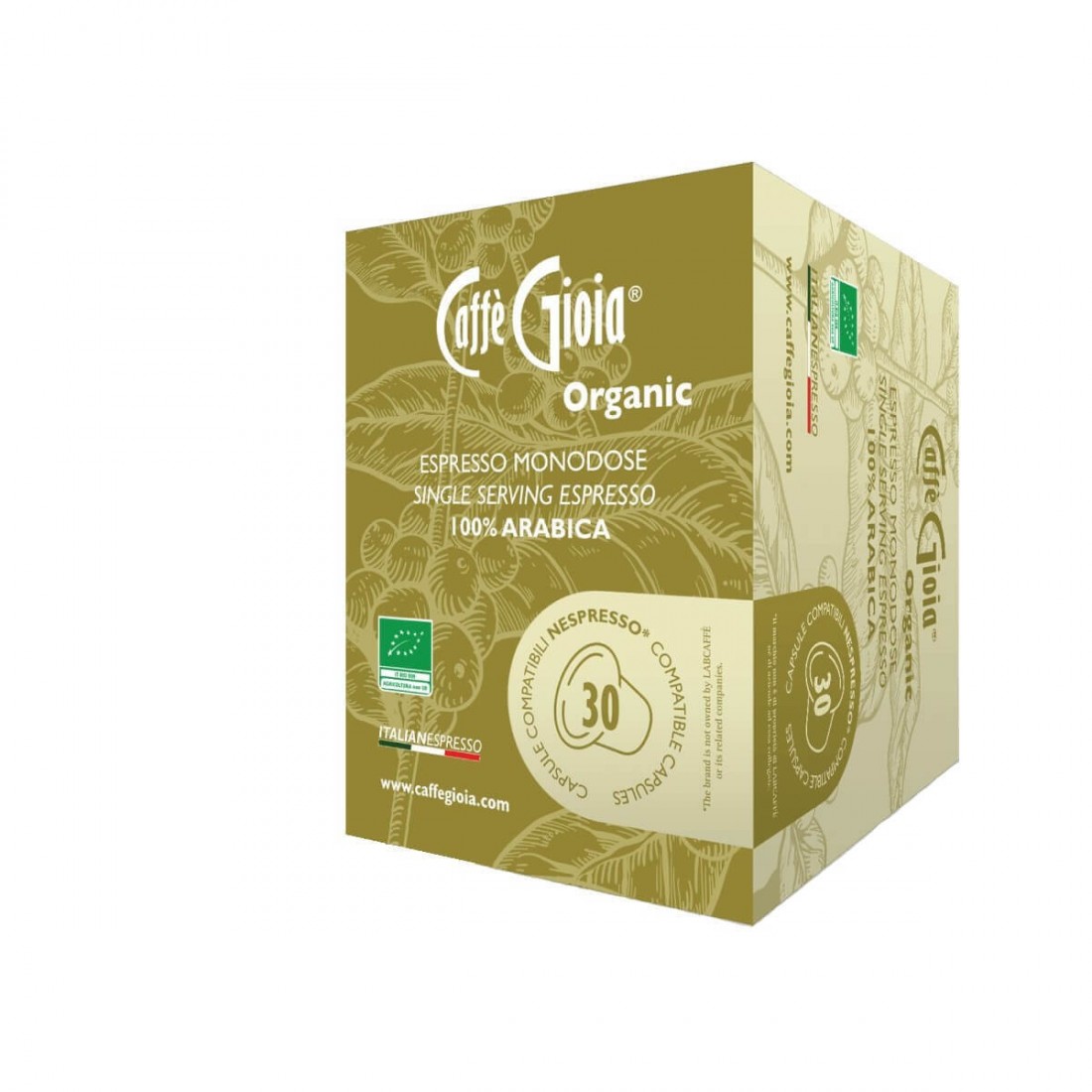 Caffé Gioia bio kávékapszula nespresso kávégépekkel kompatibilis 100% arabica kivitel 30 db