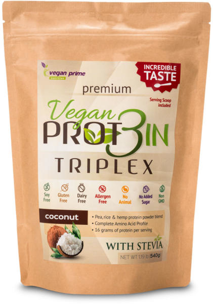 Netamin Vegan Prot3in Triplex növényi fehérje kókusz - 540 g