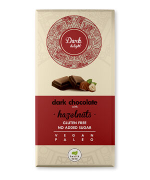 Health market paleo dark delight étcsokoládé egész mogyoróval édesítoszerekkel 80 g
